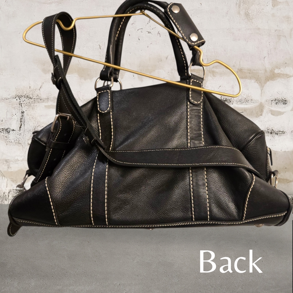 Roots Black Leather Banff Duffle Bag Small MADE IN CANADA ๐จ๐ฆ - Picture 2 of 7